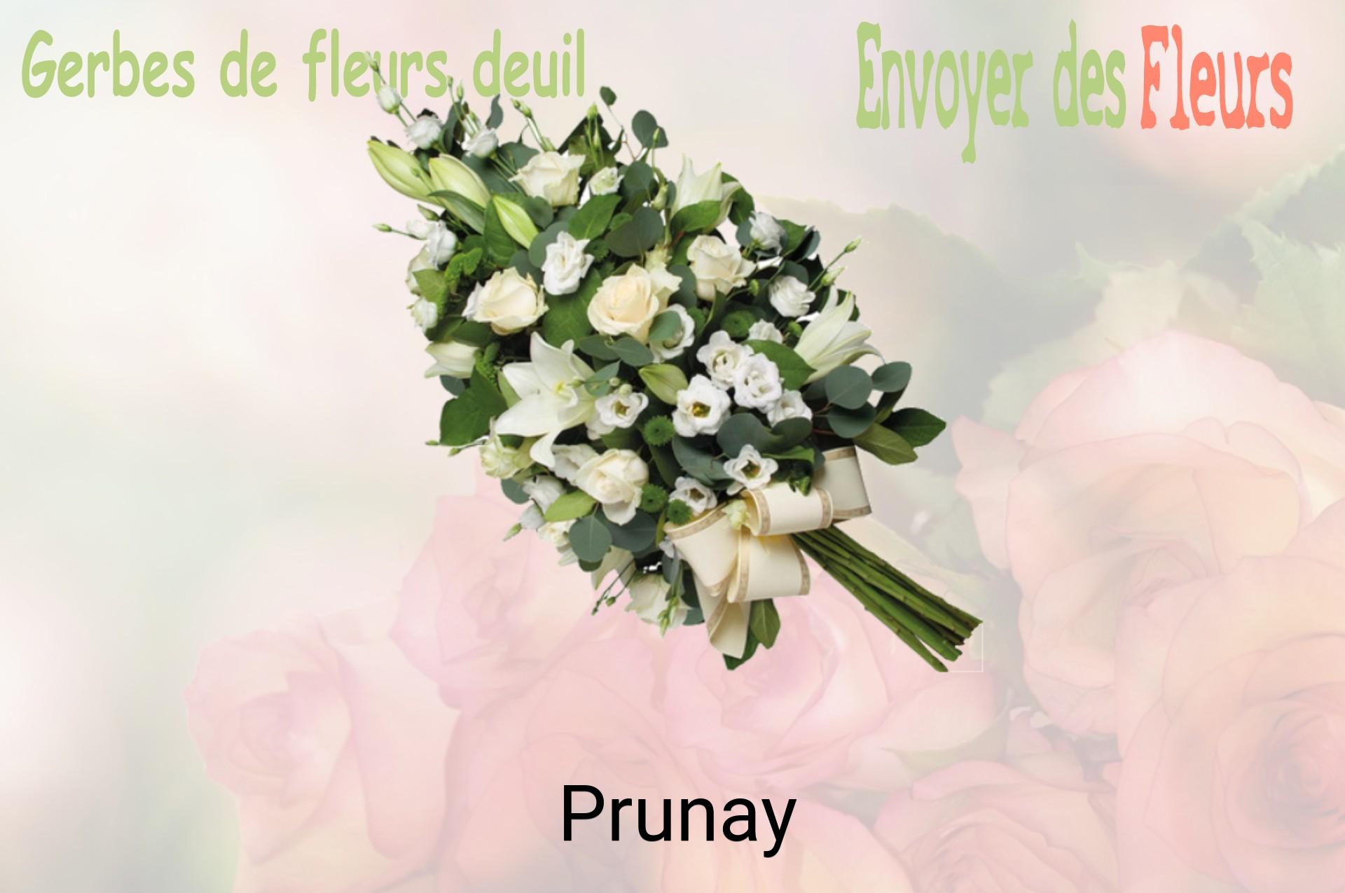 Gerbe de fleurs de deuil livrée à Prunay